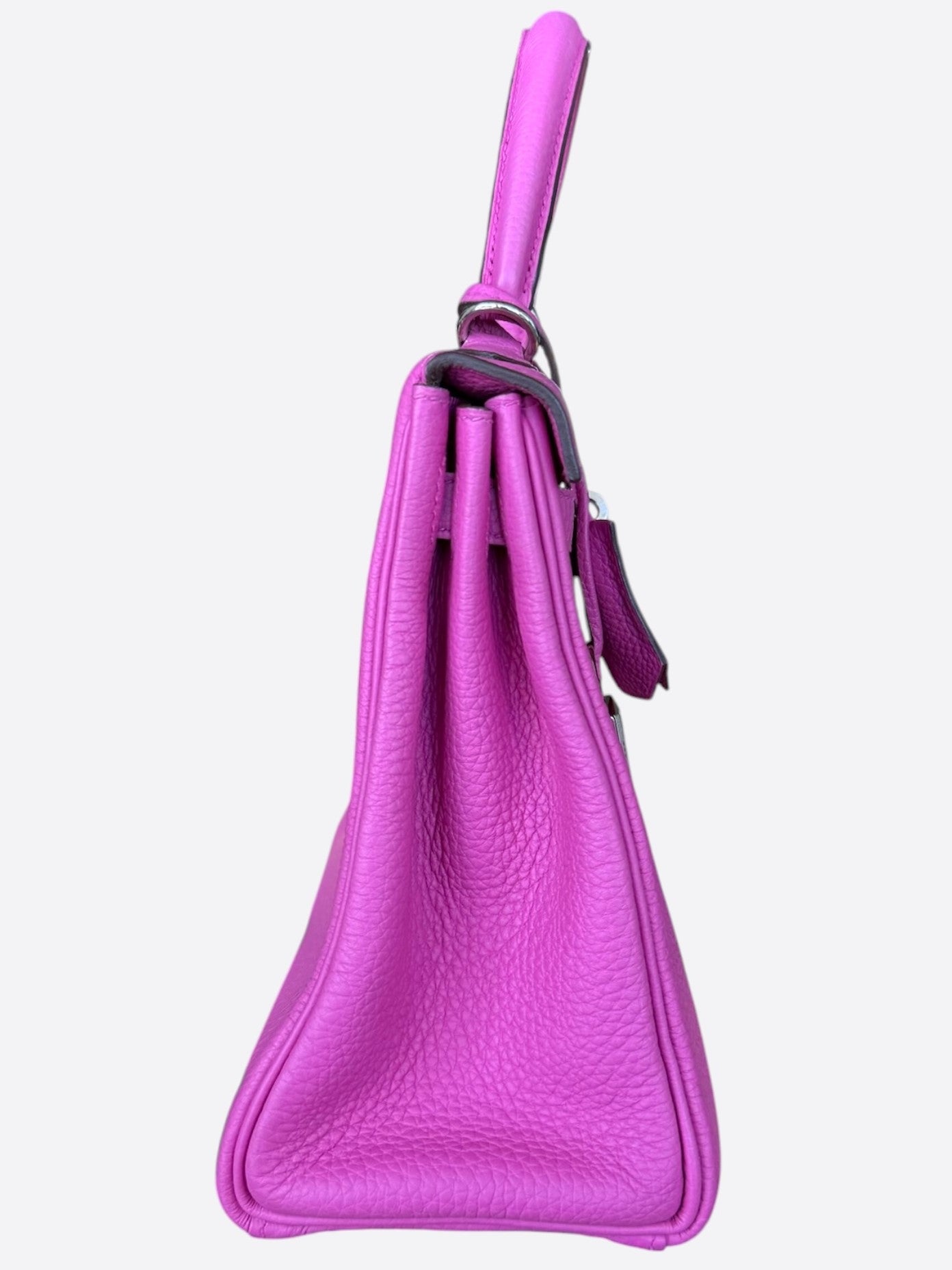 Hermes Rose Pourpre Togo & Palladium Hardware Kelly 25