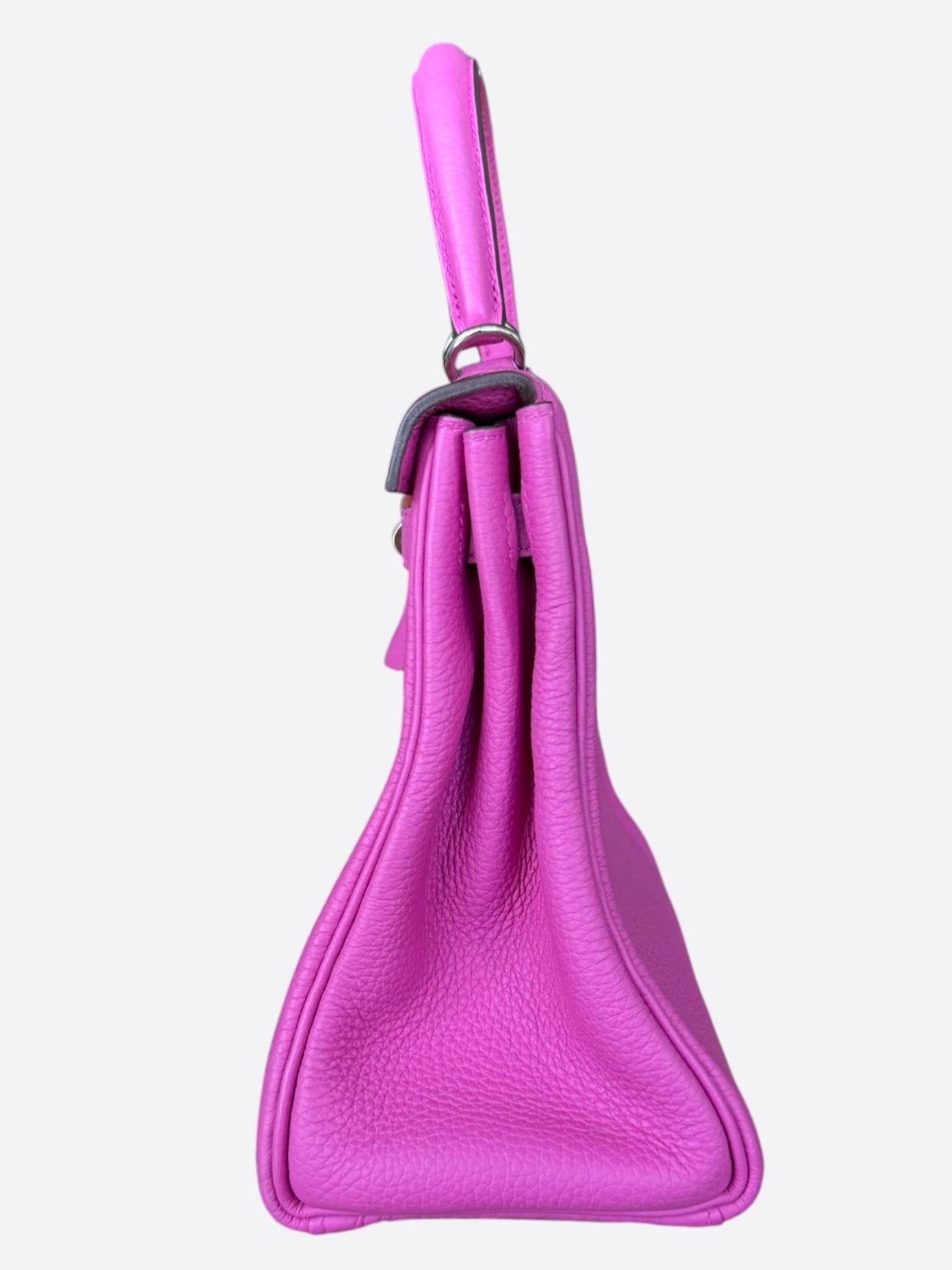 Hermes Rose Pourpre Togo & Palladium Hardware Kelly 25