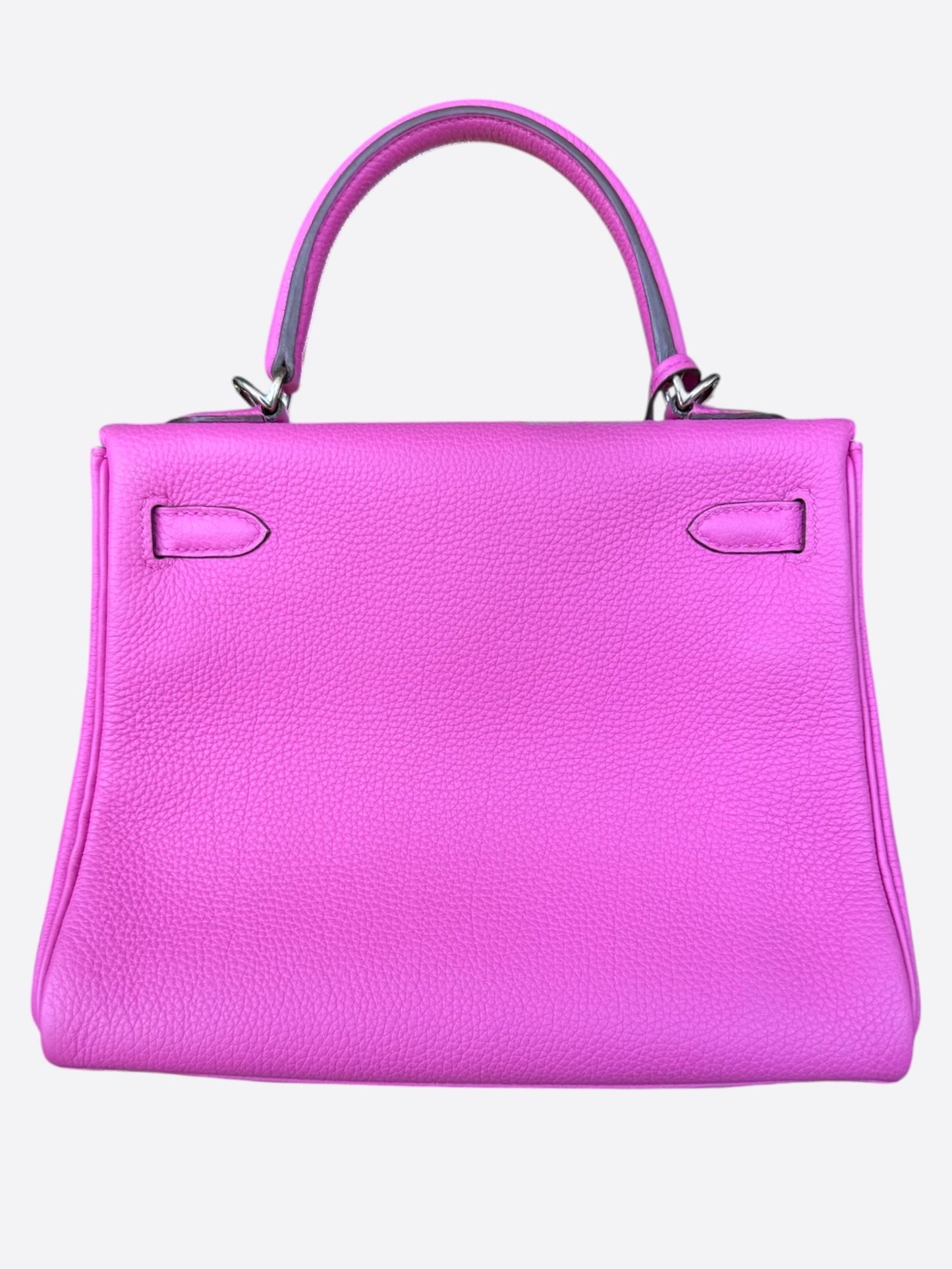 Hermes Rose Pourpre Togo & Palladium Hardware Kelly 25