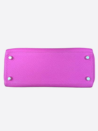 Hermes Rose Pourpre Togo & Palladium Hardware Kelly 25