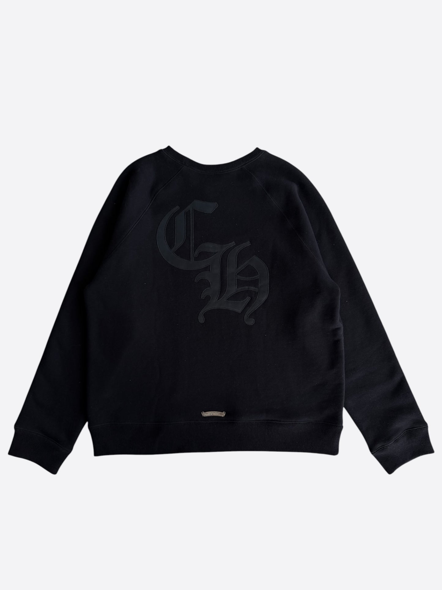 Chrome Hearts Black Triple Cross CH Logo Embroidered Sweater
