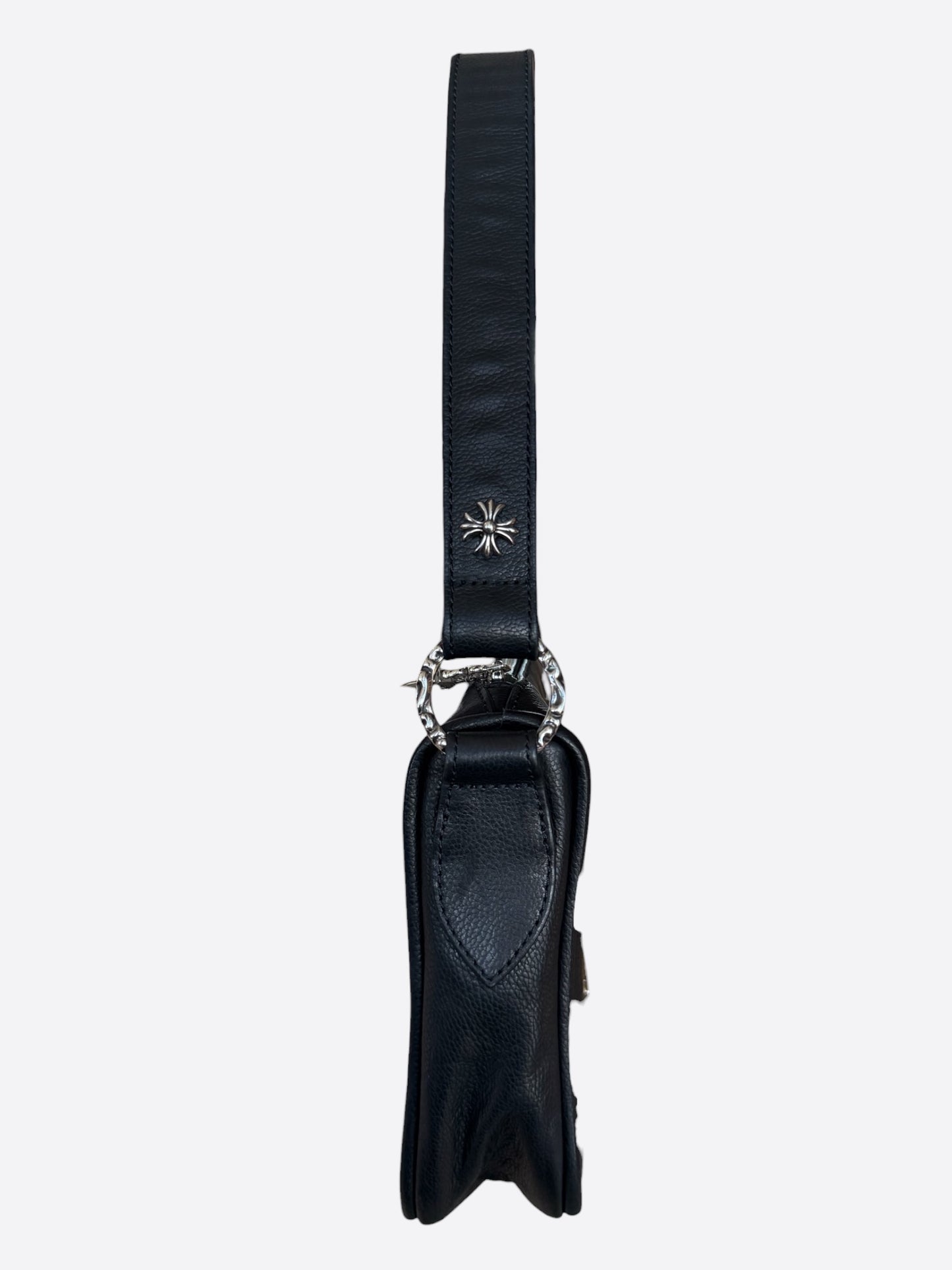 Chrome Hearts Black Leather Chicken Nugget Hand Bag
