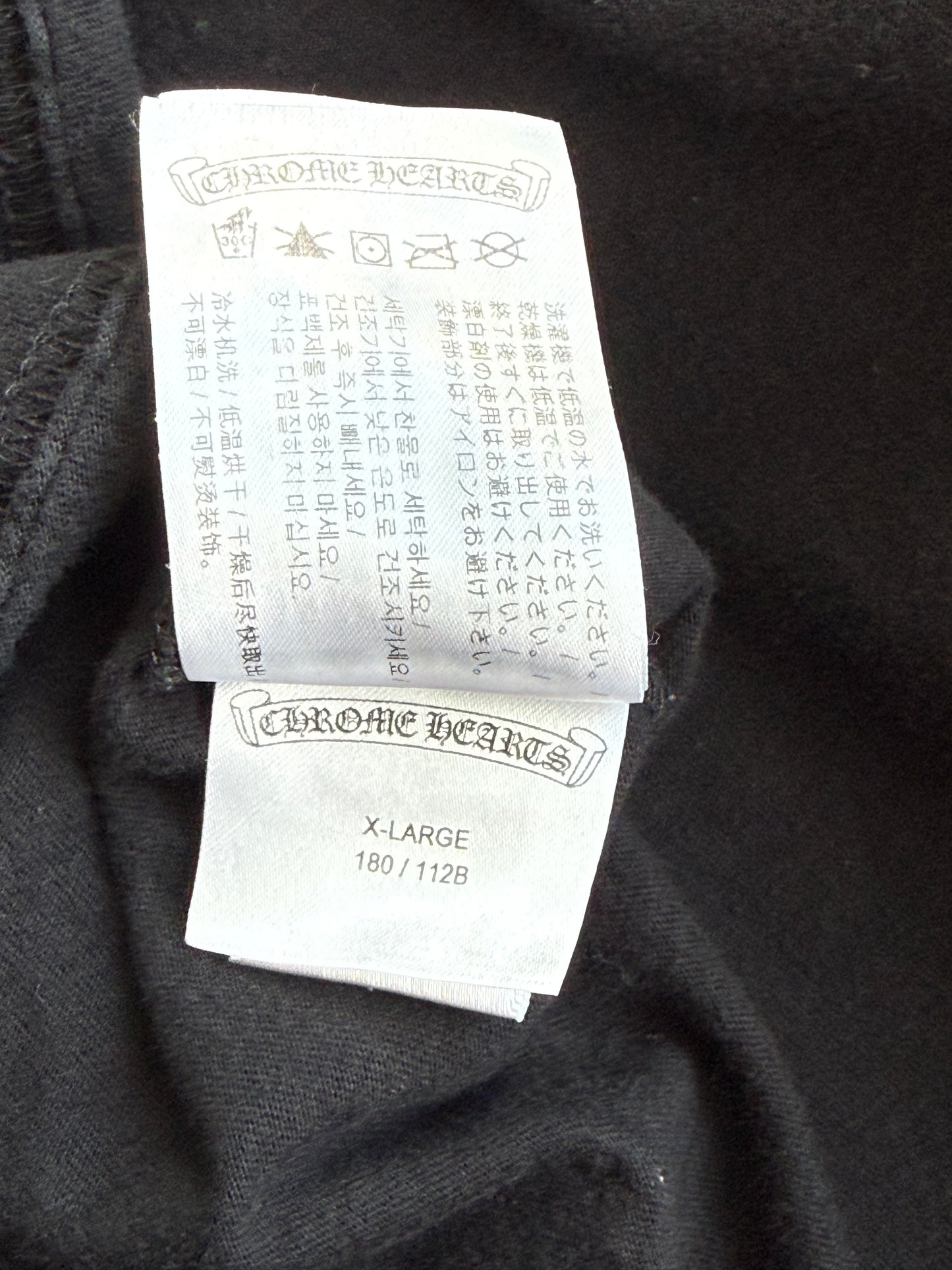 Chrome Hearts Black & White Welcome To Las Vegas Graphic T-Shirt