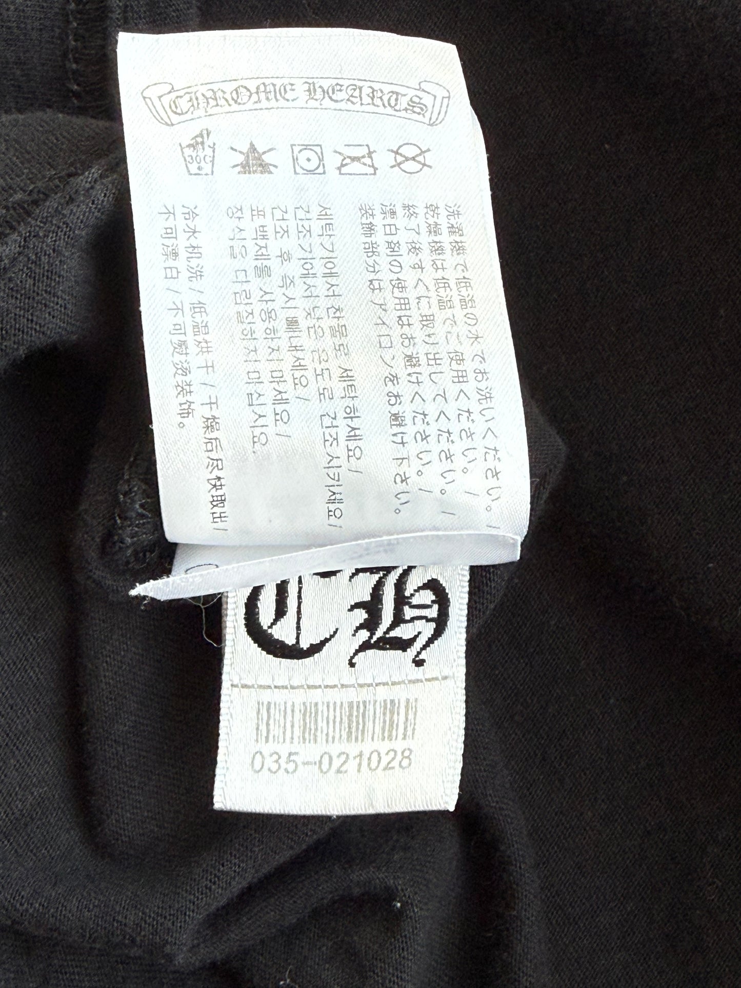 Chrome Hearts Black & White Welcome To Las Vegas Graphic T-Shirt
