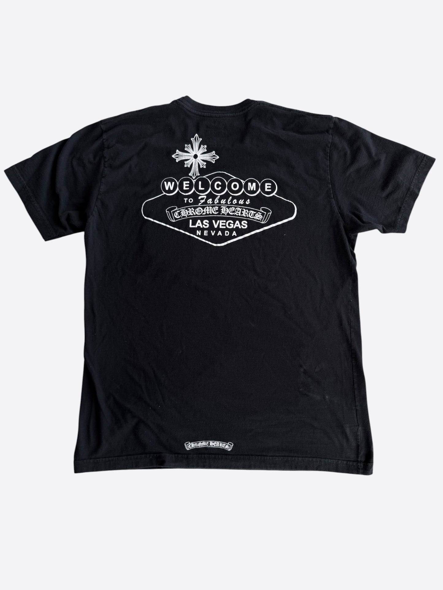 Chrome Hearts Black & White Welcome To Las Vegas Graphic T-Shirt