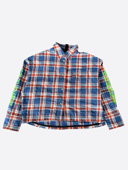 Chrome Hearts Blue & Green Floral Women's Flannel