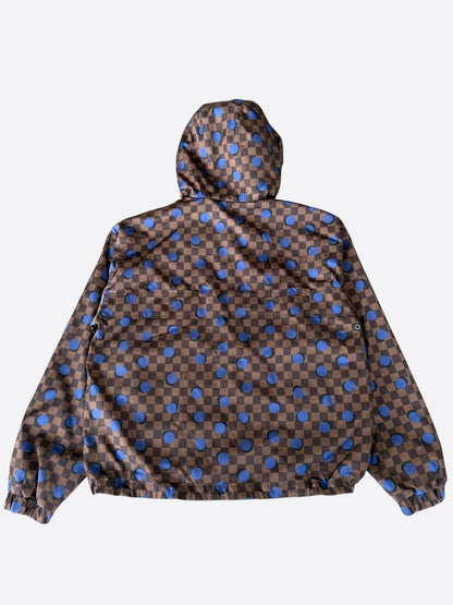 Louis Vuitton Brown Damier & Blue Polka Dot Windbreaker