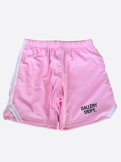 Gallery Dept Pink & White Logo Venice Court Shorts