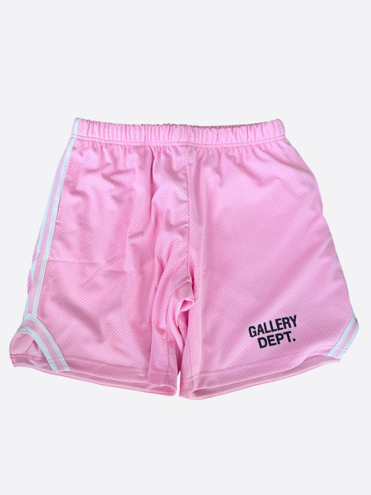 Gallery Dept Pink & White Logo Venice Court Shorts