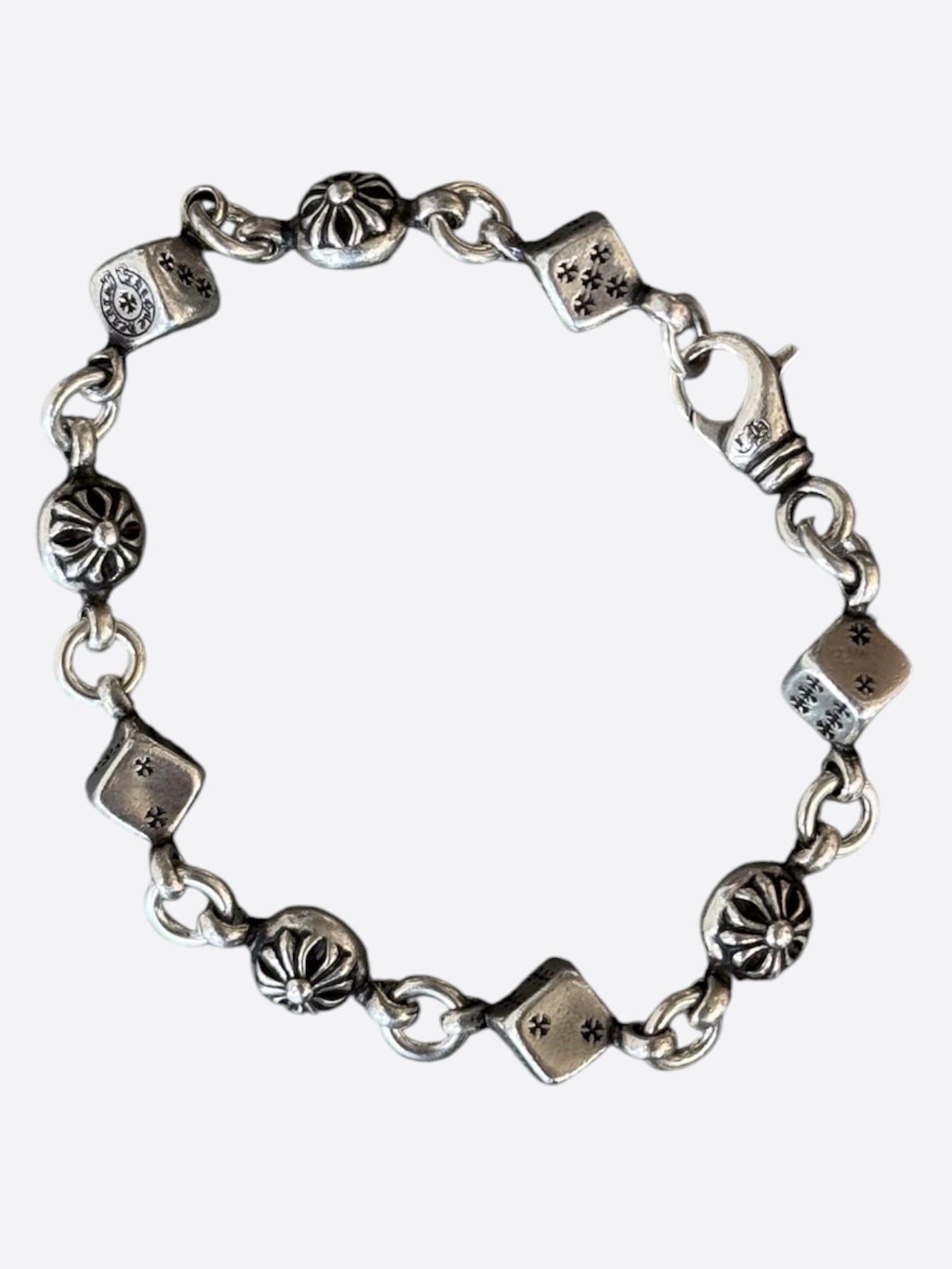Chrome Hearts Silver Dice Bracelet