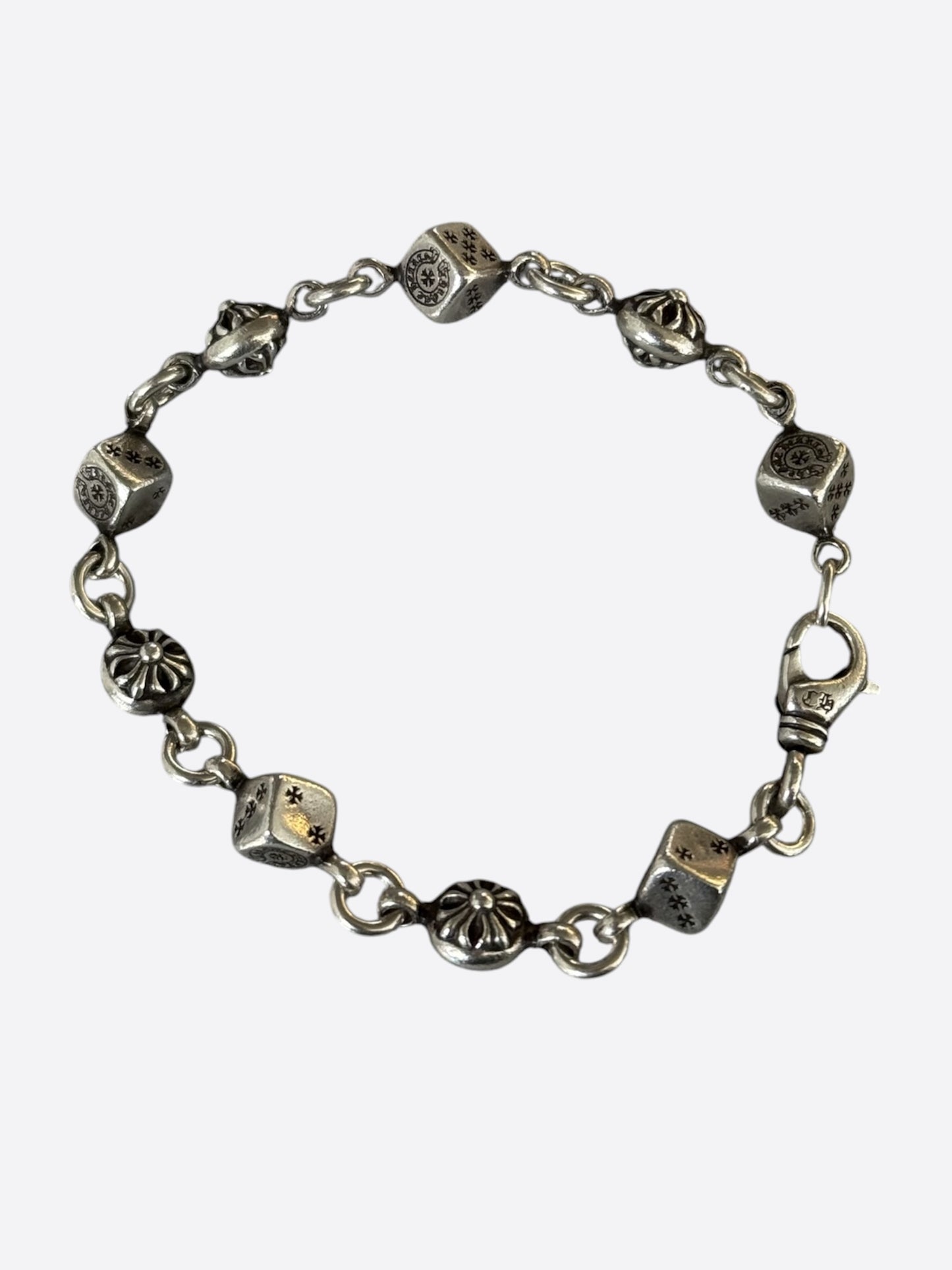 Chrome Hearts Silver Dice Bracelet