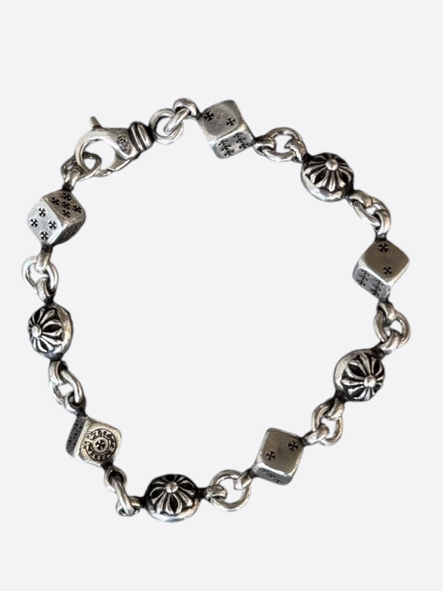 Chrome Hearts Silver Dice Bracelet
