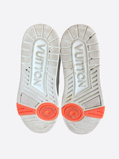 Louis Vuitton Grey & White Leather Trainers