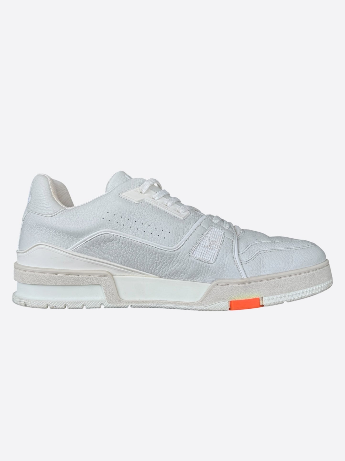Louis Vuitton Grey & White Leather Trainers