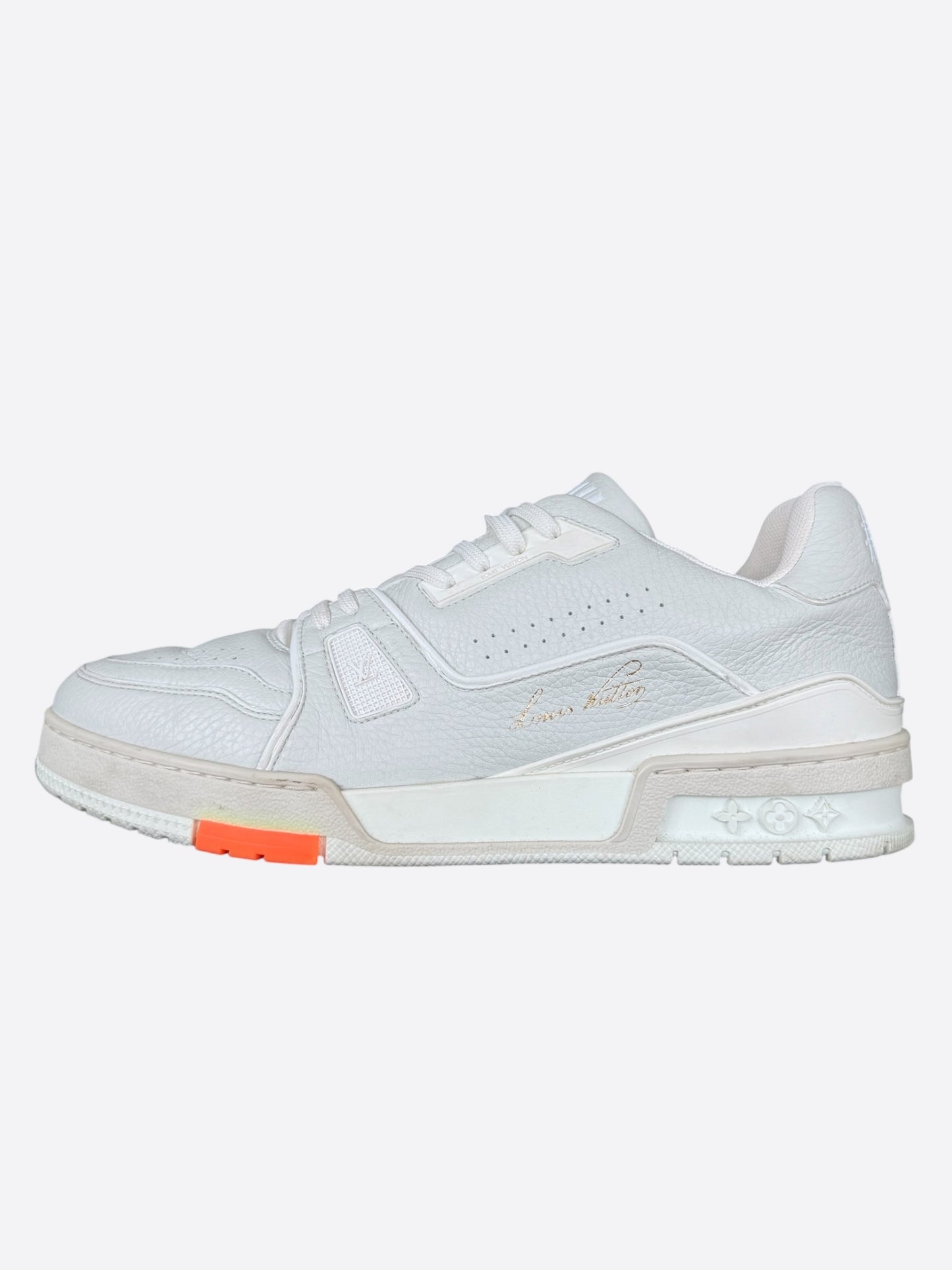 Louis Vuitton Grey & White Leather Trainers