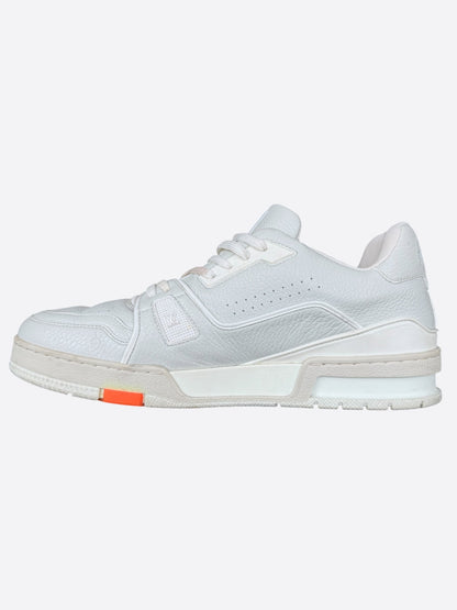 Louis Vuitton Grey & White Leather Trainers