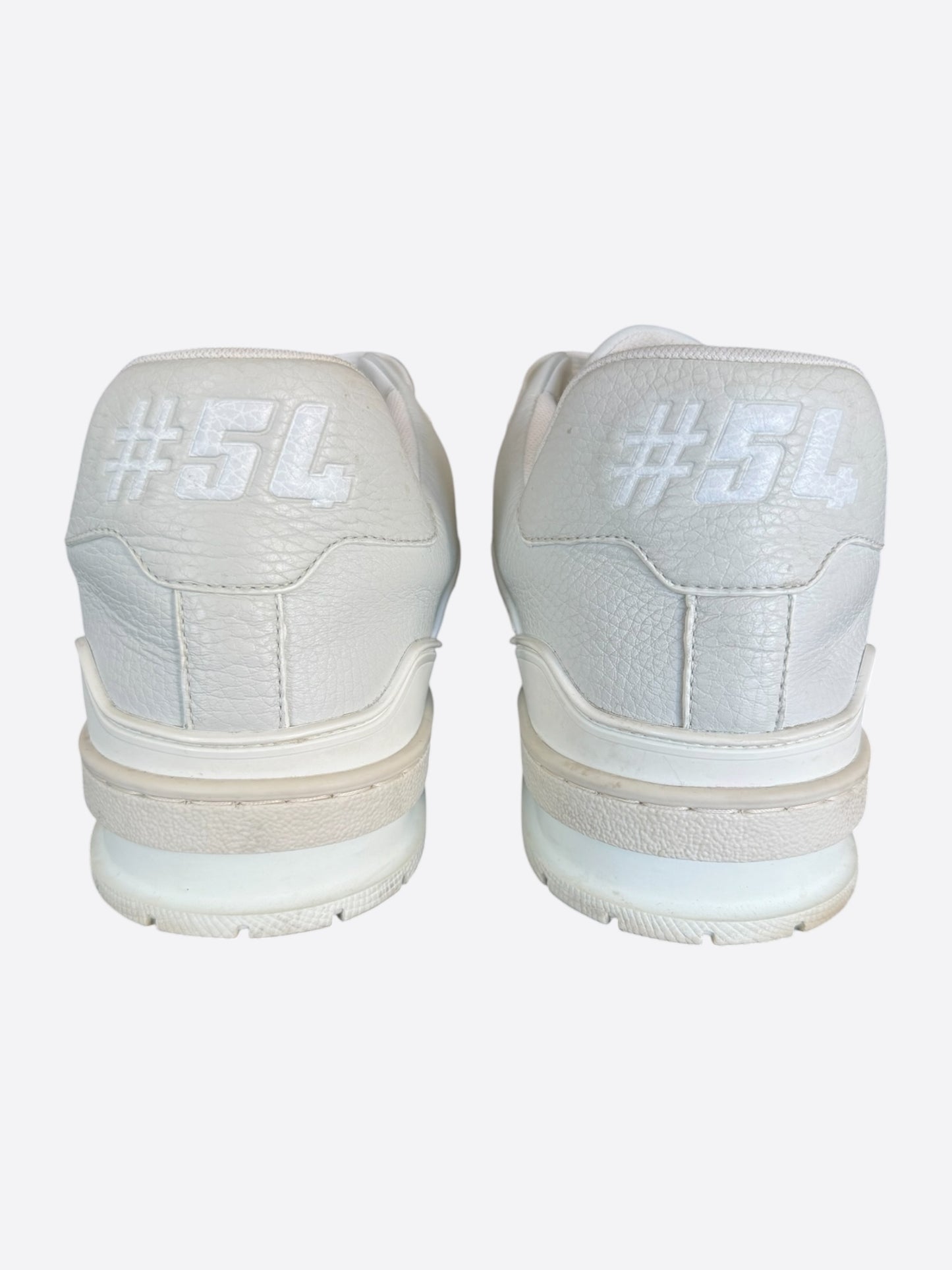 Louis Vuitton Grey & White Leather Trainers