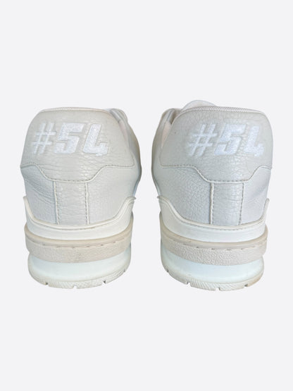 Louis Vuitton Grey & White Leather Trainers