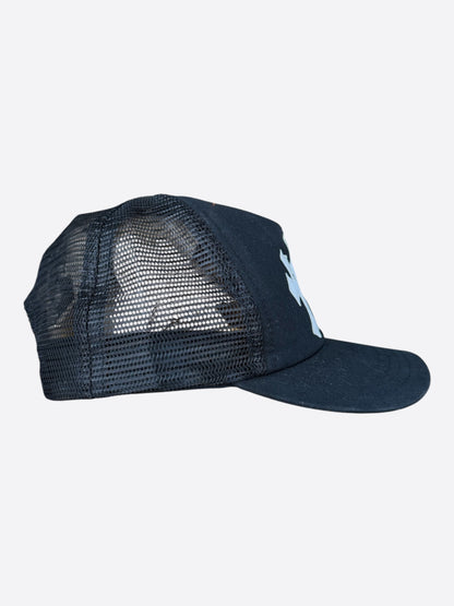 Chrome Hearts Black & White Triple Cross Patch Trucker Hat