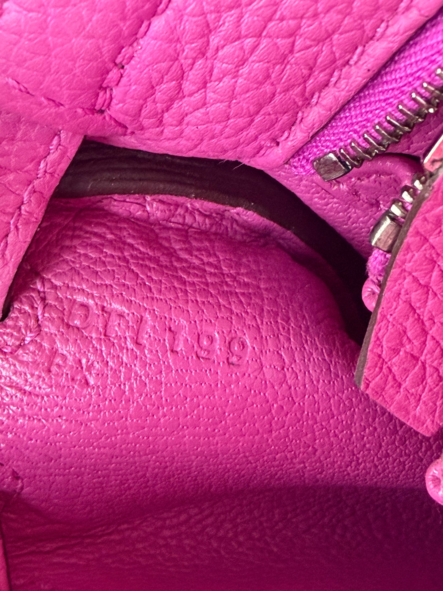 Hermes Rose Pourpre Togo & Palladium Hardware Kelly 25