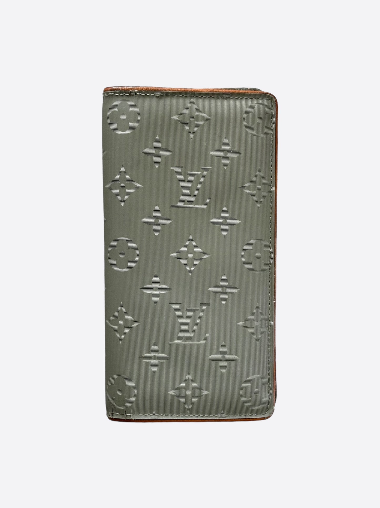 Louis Vuitton Silver Titanium Monogram Brazza Wallet