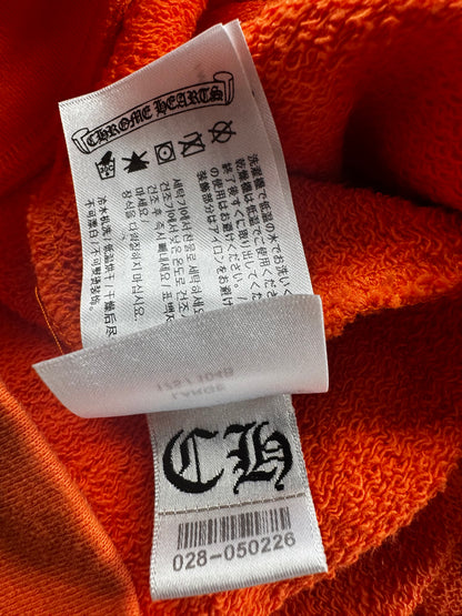 Chrome Hearts Orange & Black Dagger Logo Hoodie