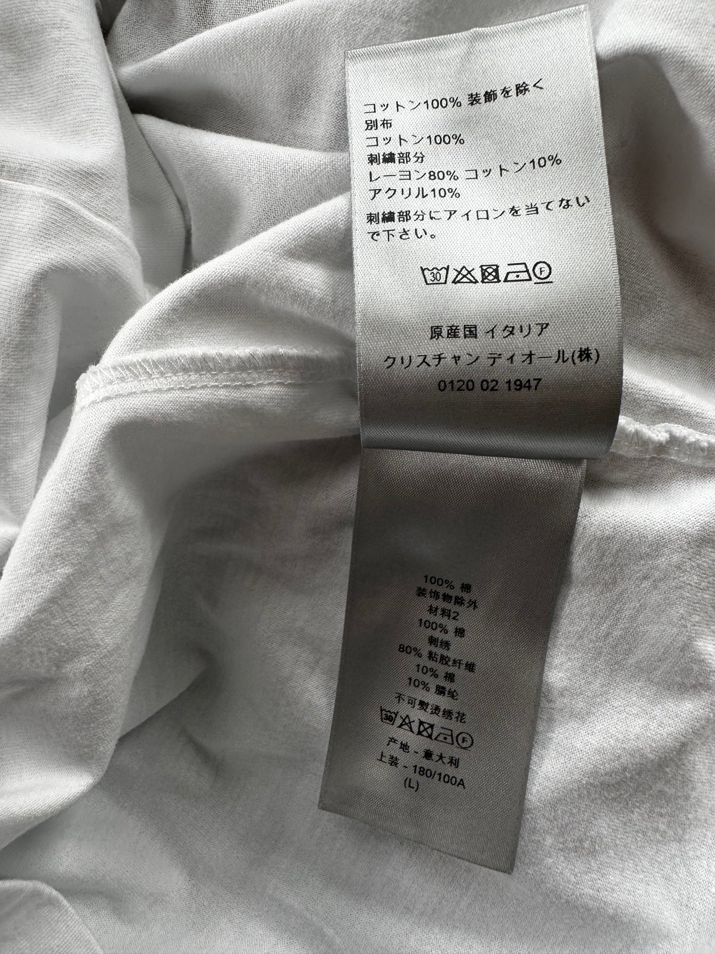 Dior White & Black Atelier Logo T-Shirt