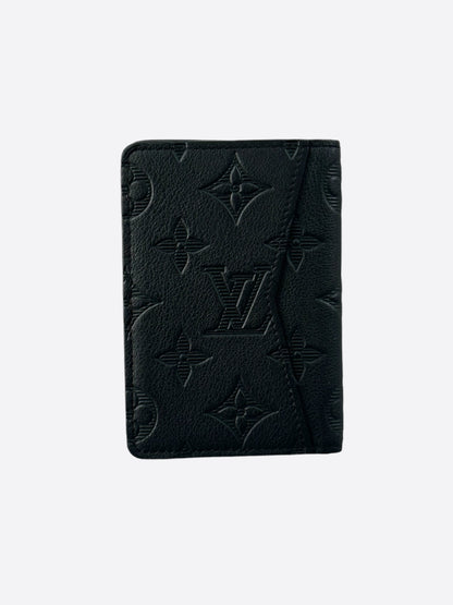 Louis Vuitton Black Shadow Monogram Pocket Organizer