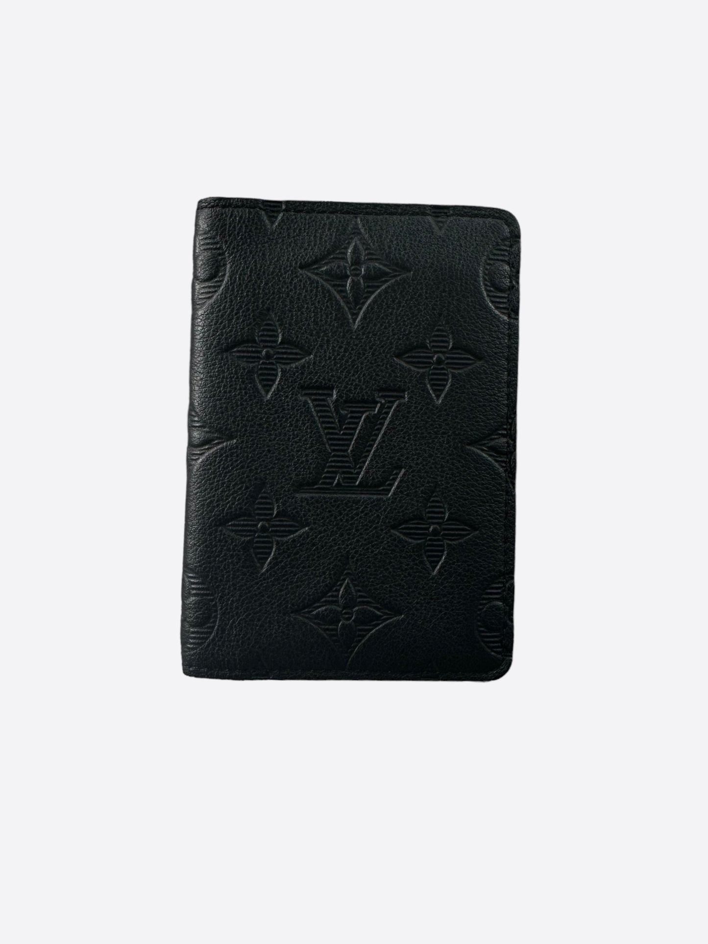 Louis Vuitton Black Shadow Monogram Pocket Organizer