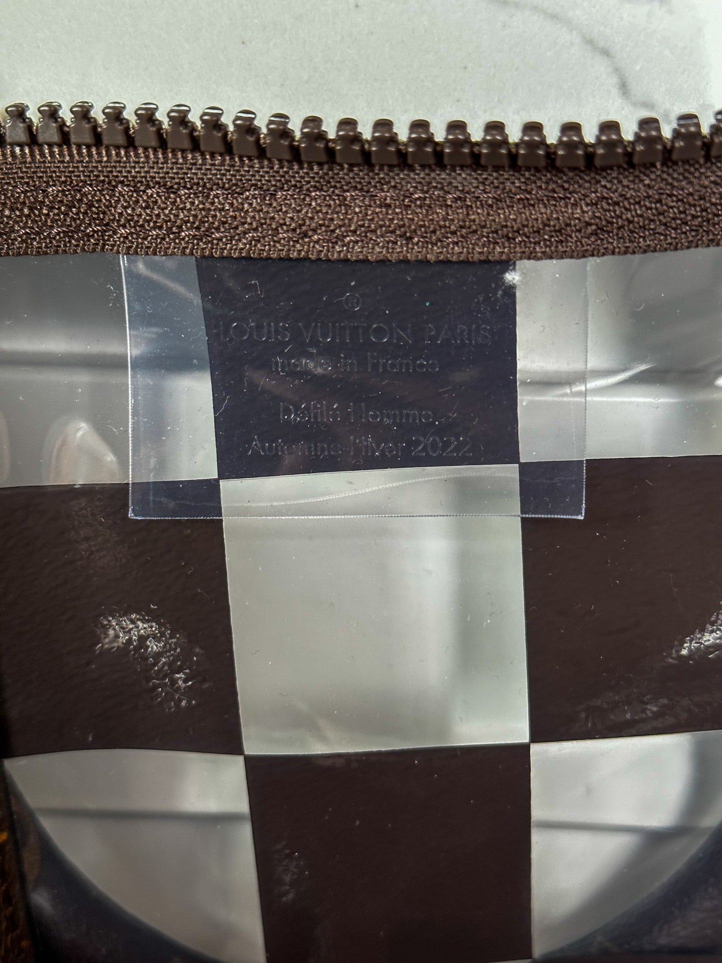 Louis Vuitton Transparent Brown Chess Monogram Keepall 50