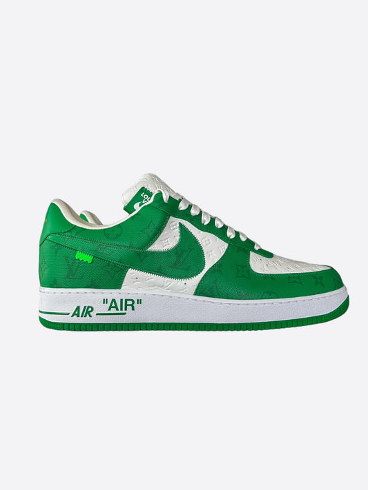 Louis Vuitton Nike Green & White Monogram Air Force 1