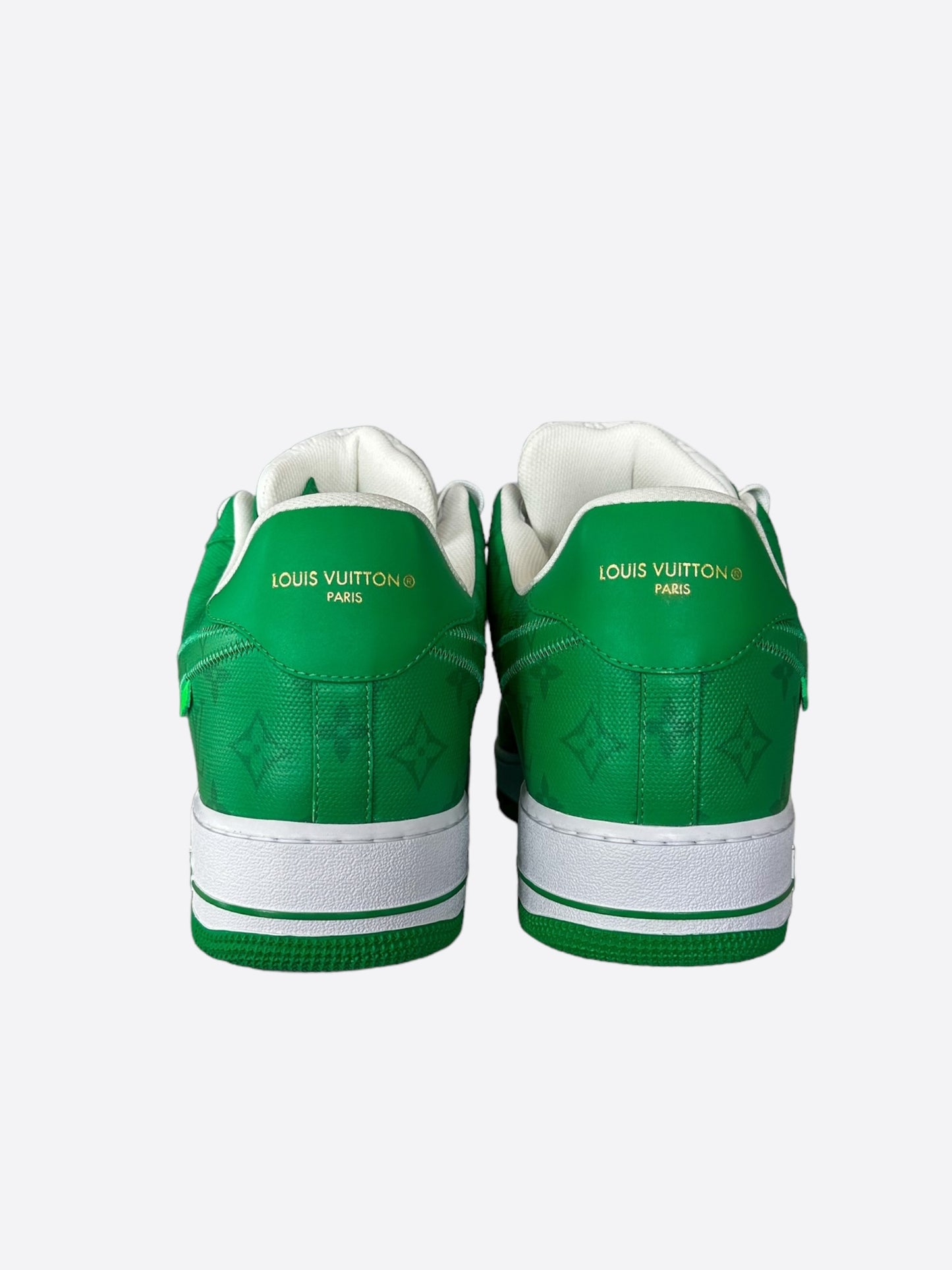 Louis Vuitton Nike Green & White Monogram Air Force 1