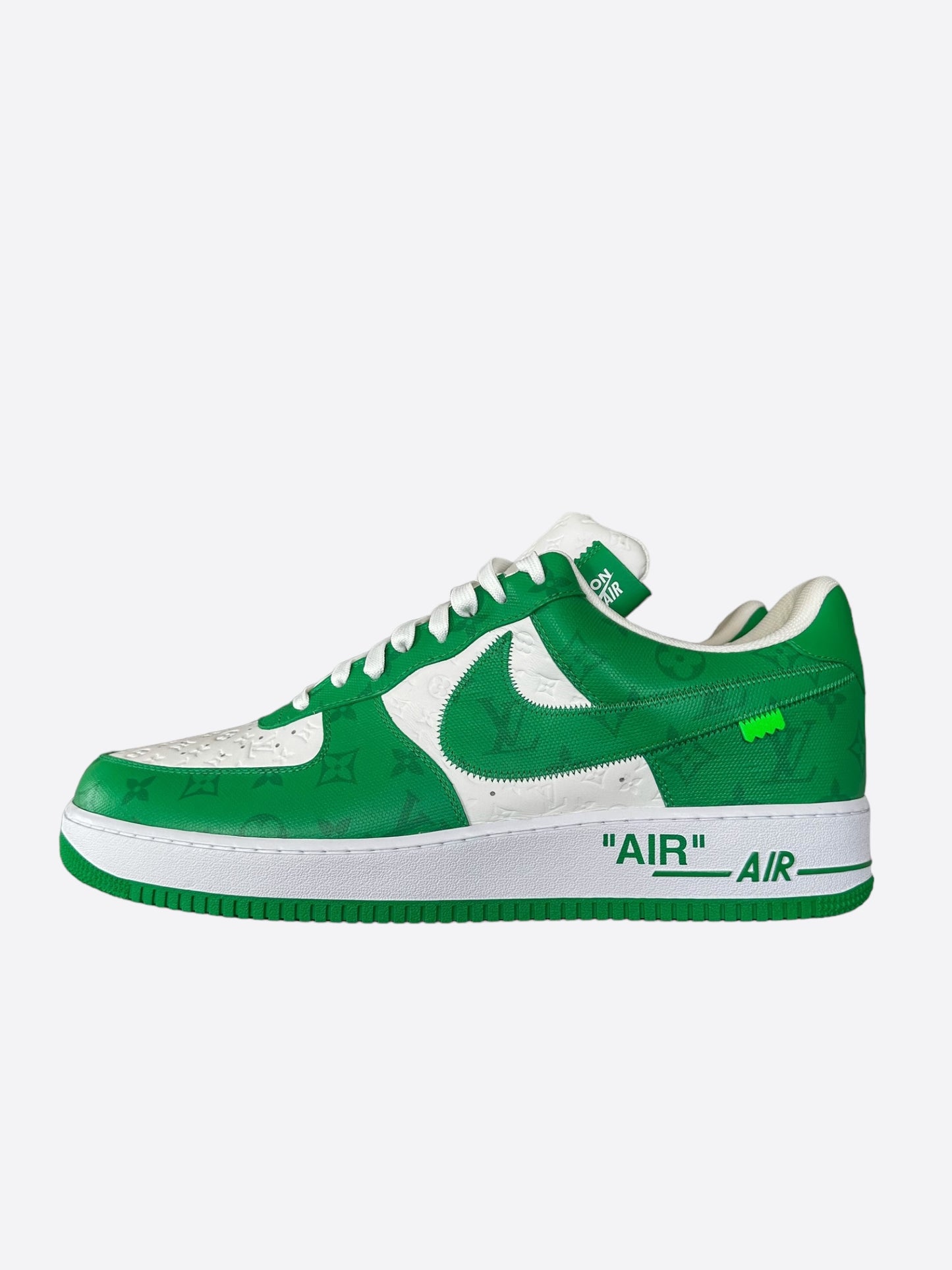 Louis Vuitton Nike Green & White Monogram Air Force 1