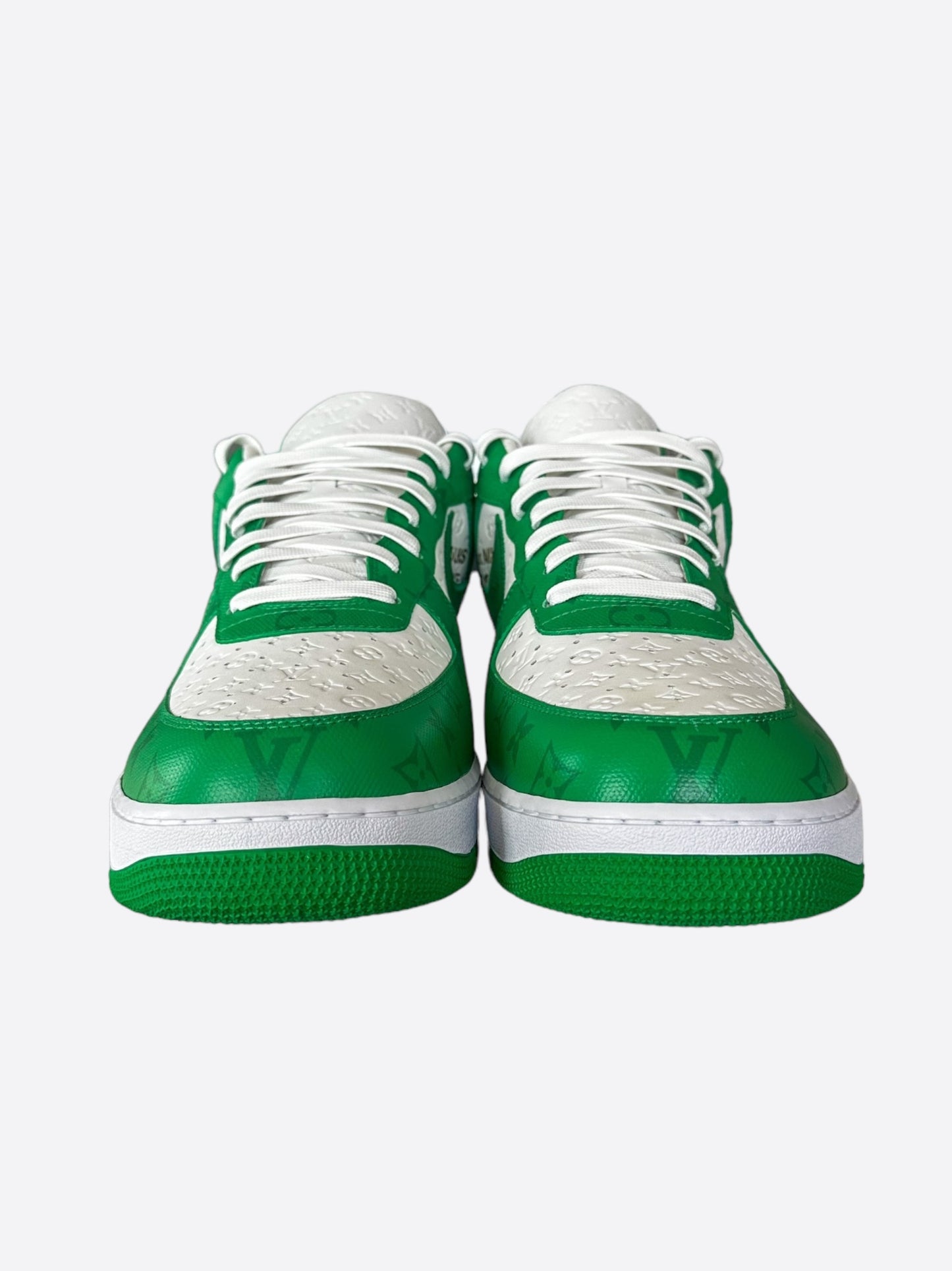 Louis Vuitton Nike Green & White Monogram Air Force 1