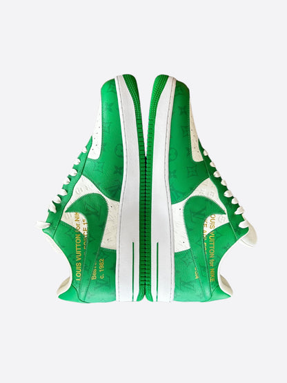 Louis Vuitton Nike Green & White Monogram Air Force 1