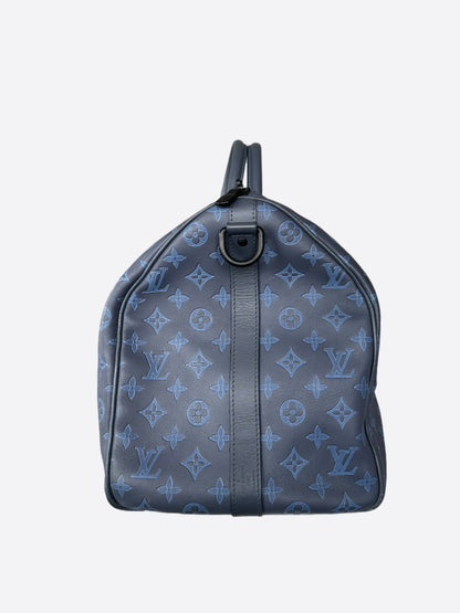 Louis Vuitton Blue Shadow Monogram Keepall 50