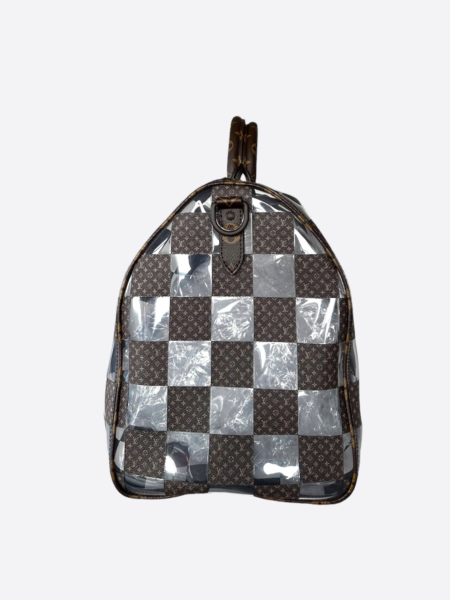 Louis Vuitton Transparent Brown Chess Monogram Keepall 50