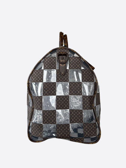 Louis Vuitton Transparent Brown Chess Monogram Keepall 50