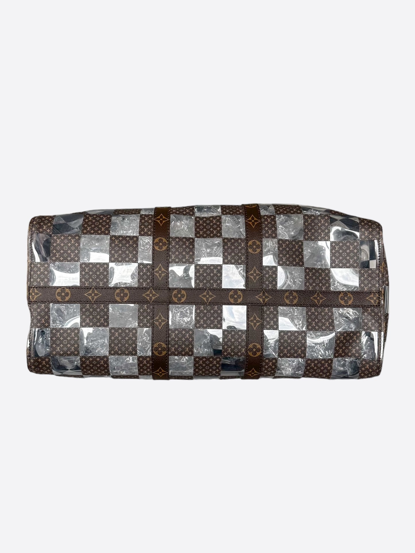 Louis Vuitton Transparent Brown Chess Monogram Keepall 50