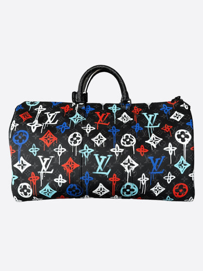 Louis Vuitton Multicolor Graffiti Monogram Eclipse Keepall 50