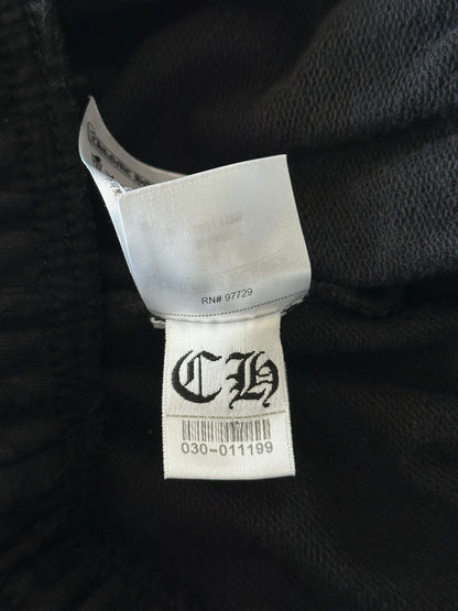 Chrome Hearts Black & White Horseshoe Logo Cross Jacquard Sweatpants
