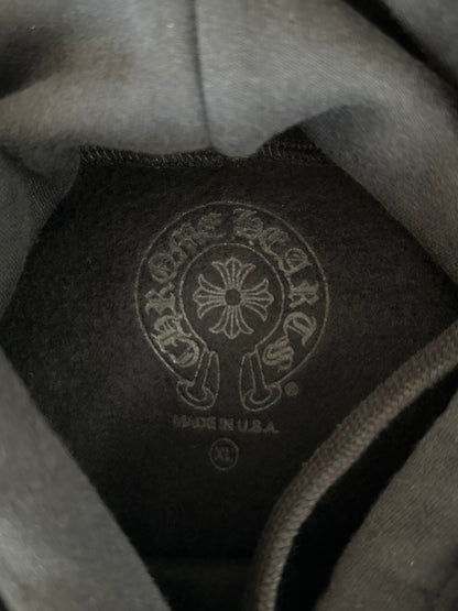 Chrome Hearts Black & Gold Glitter 1988 Script Logo Hoodie