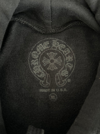 Chrome Hearts Black & Silver Script Logo Hoodie