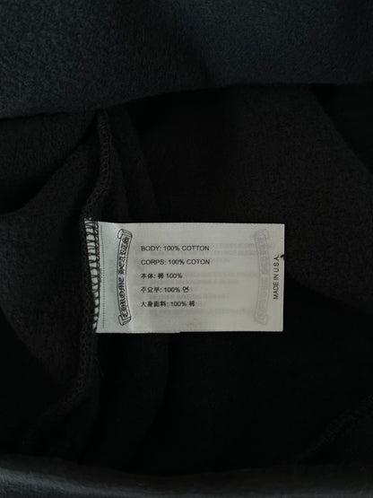 Chrome Hearts Black & Silver Script Logo Hoodie