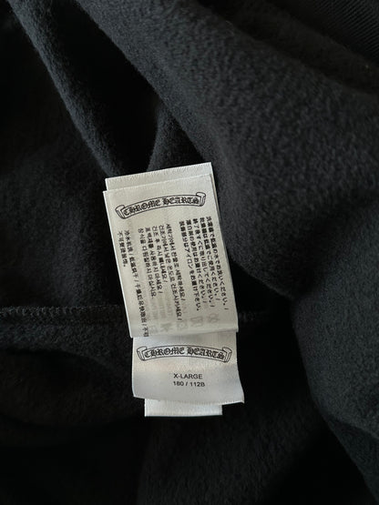 Chrome Hearts Black & Silver Script Logo Hoodie
