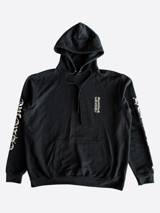 Chrome Hearts Black & Silver Script Logo Hoodie