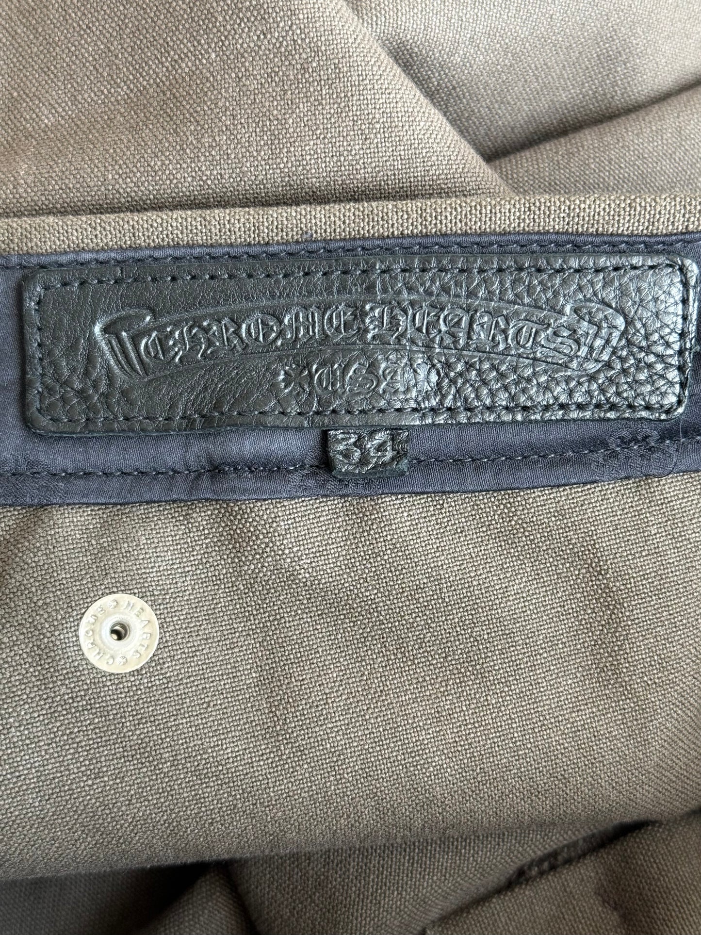 Chrome Hearts Brown & Black Cross Patch Carpenter Pants