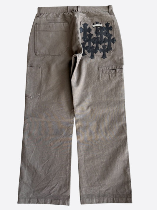 Chrome Hearts Brown & Black Cross Patch Carpenter Pants