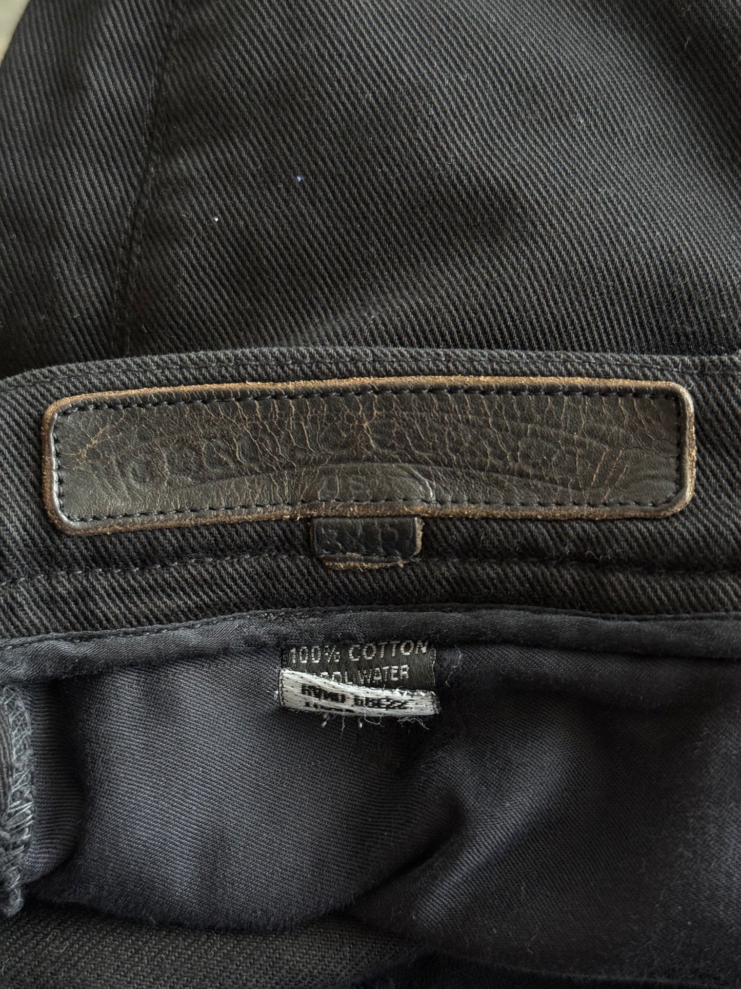 Chrome Hearts Black Double Fleur Knee Jeans