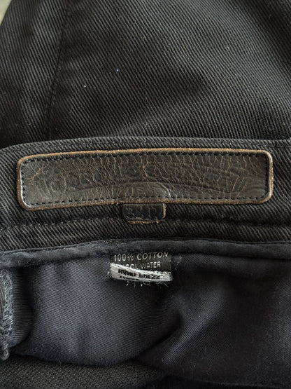Chrome Hearts Black Double Fleur Knee Jeans